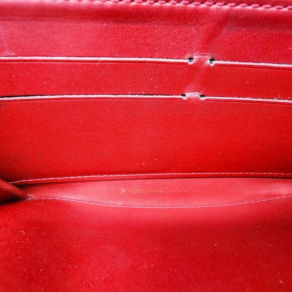 Louis Vuitton Vernis Patent Leather Monogram Zippy Wallet Red Complete with Box - Picture 11 of 13